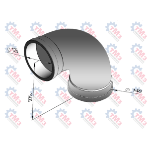 Колено (угол поворотный) 45 градусов