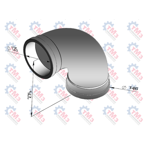 Колено (угол поворотный) 45 градусов