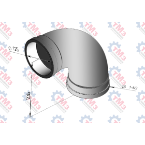 Колено (угол поворотный) 90 градусов