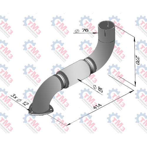Газоотвод 581451.01.04.570 Газоотвод 581451.01.04.570